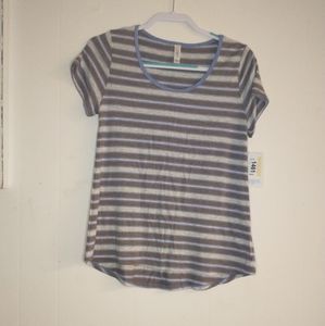Lula roe striped burnout tee
